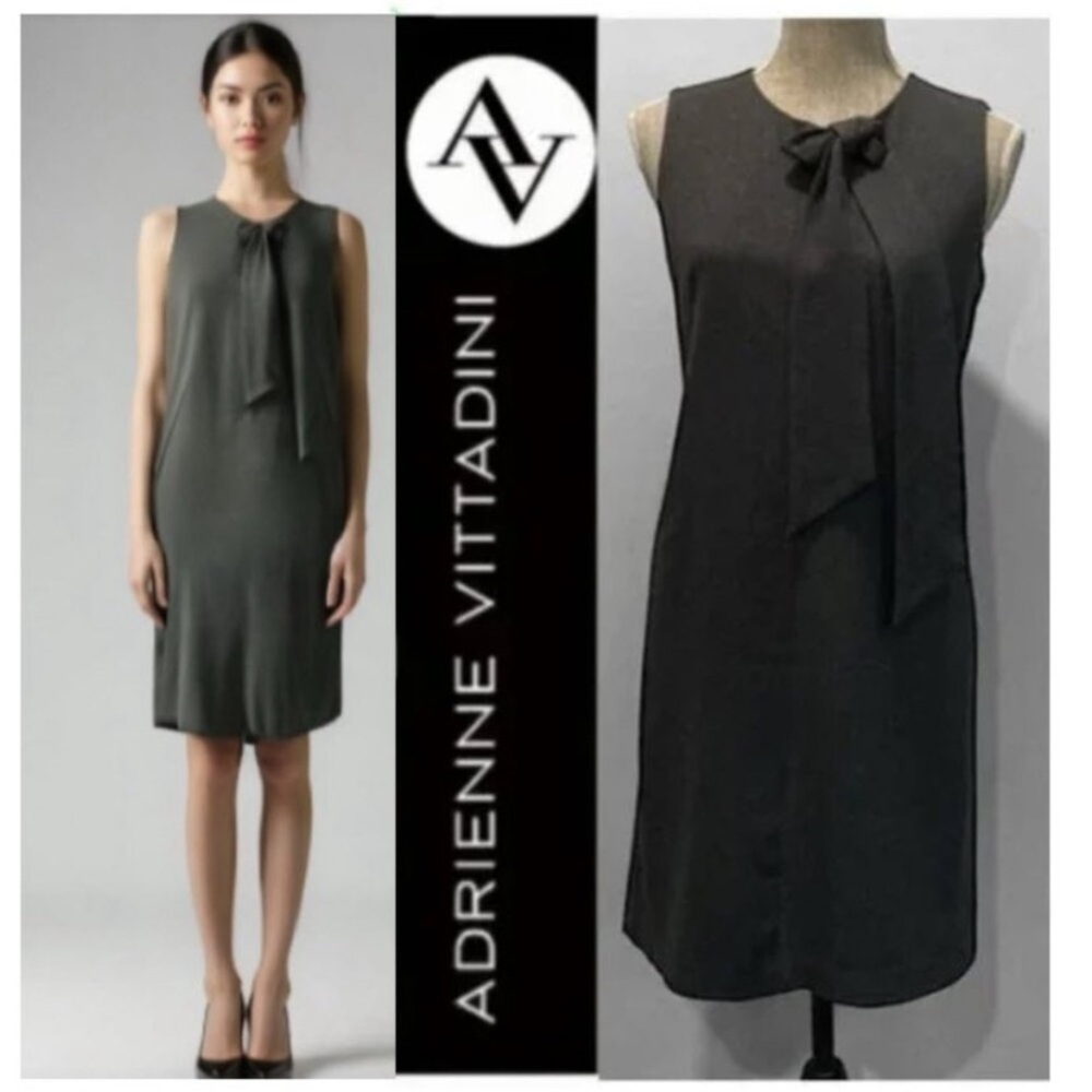 Adrienne Vittadini Gray Dress Sleeveless size 4